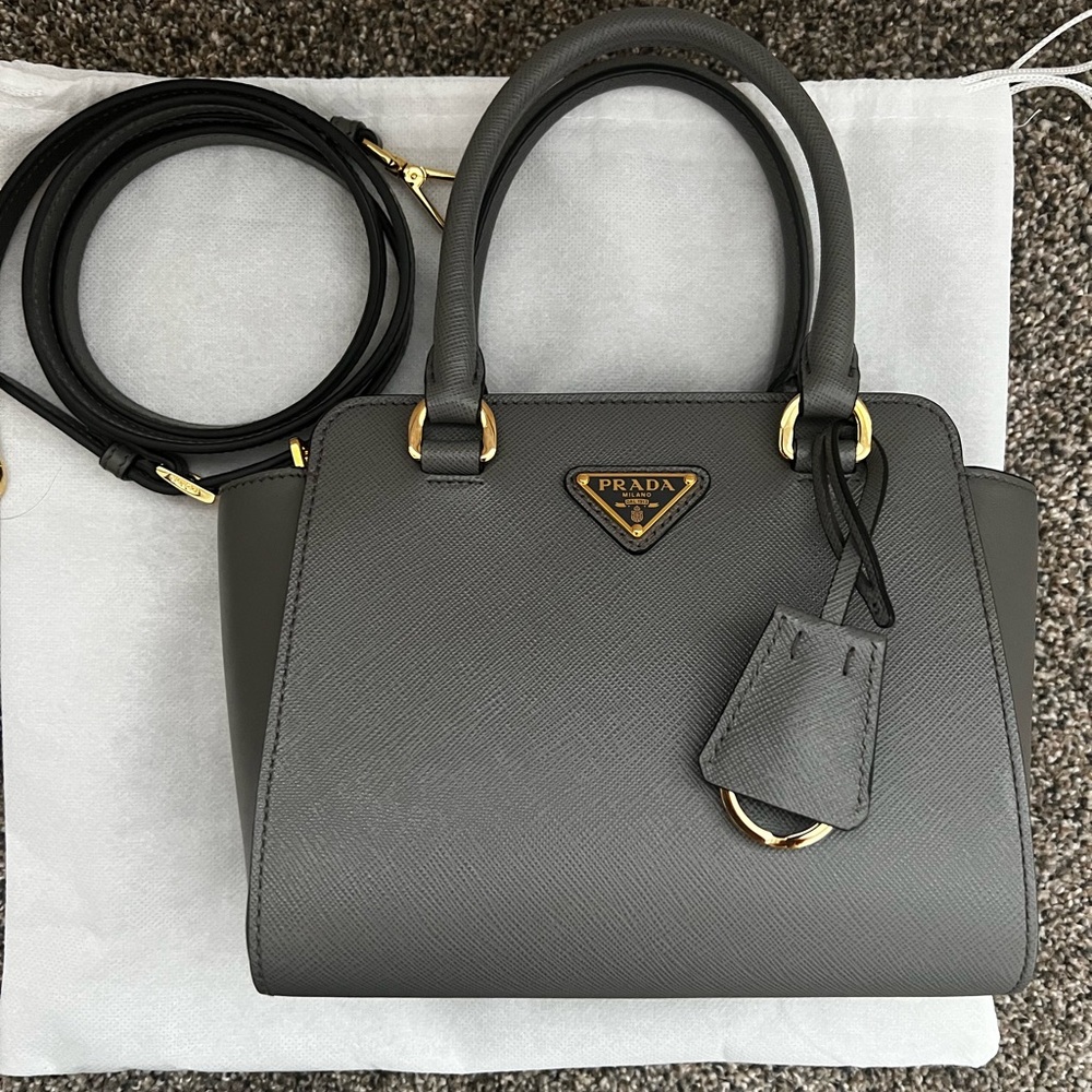 Prada Borsa A Mano , Gray brand new mini bag and satchel